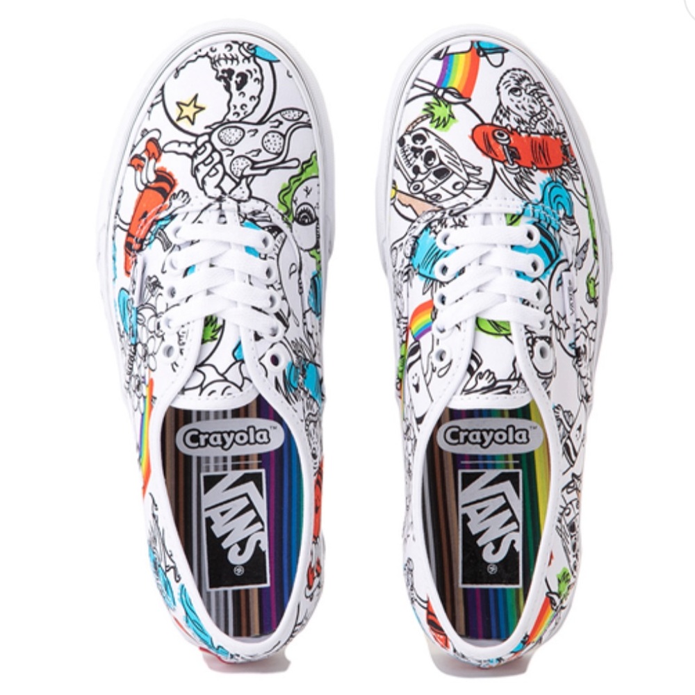 *VANS x CRAYOLA | Authentic DIY Sketch Your Way Skate Shoe - White